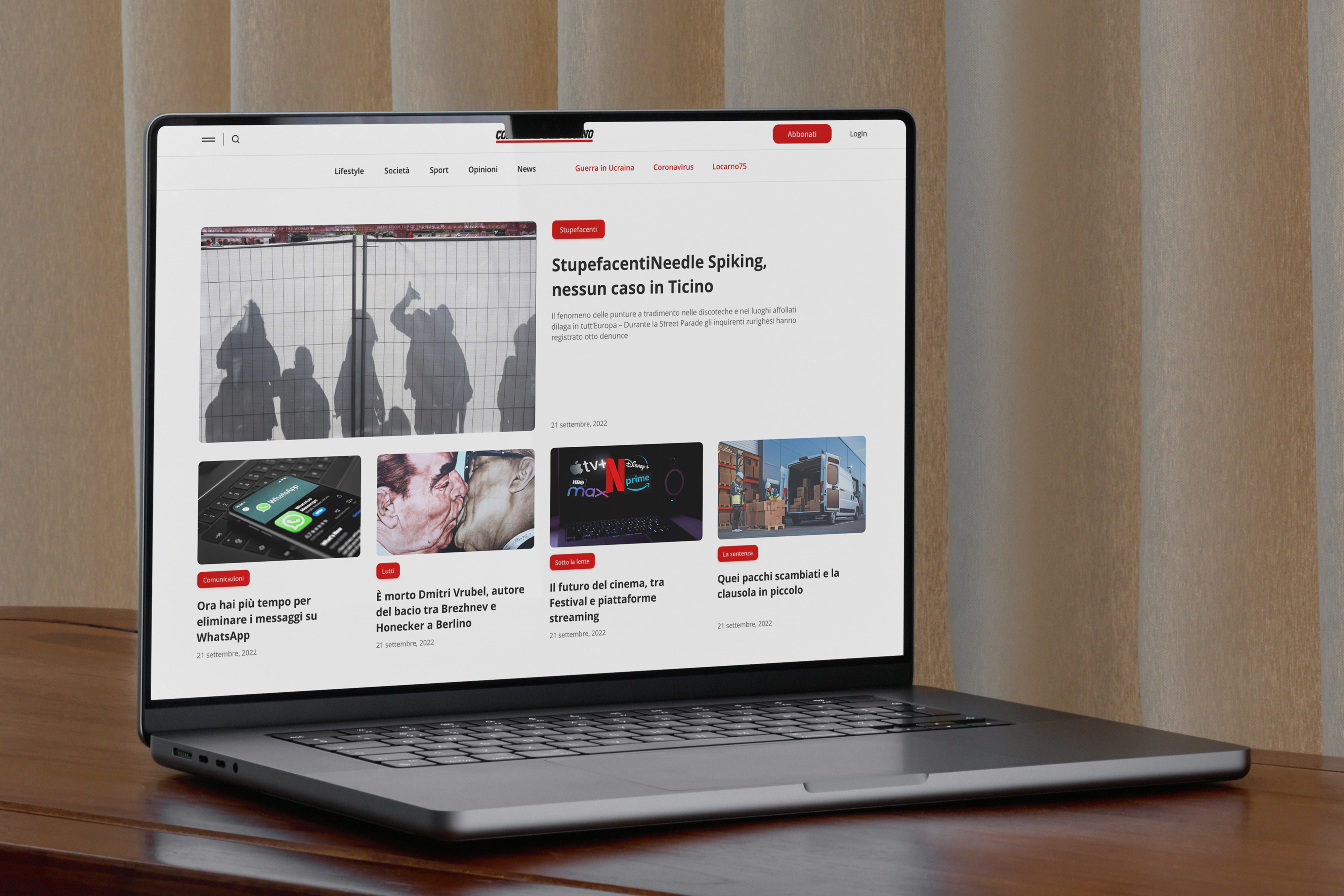 Corriere del Ticino — wide case-study banner