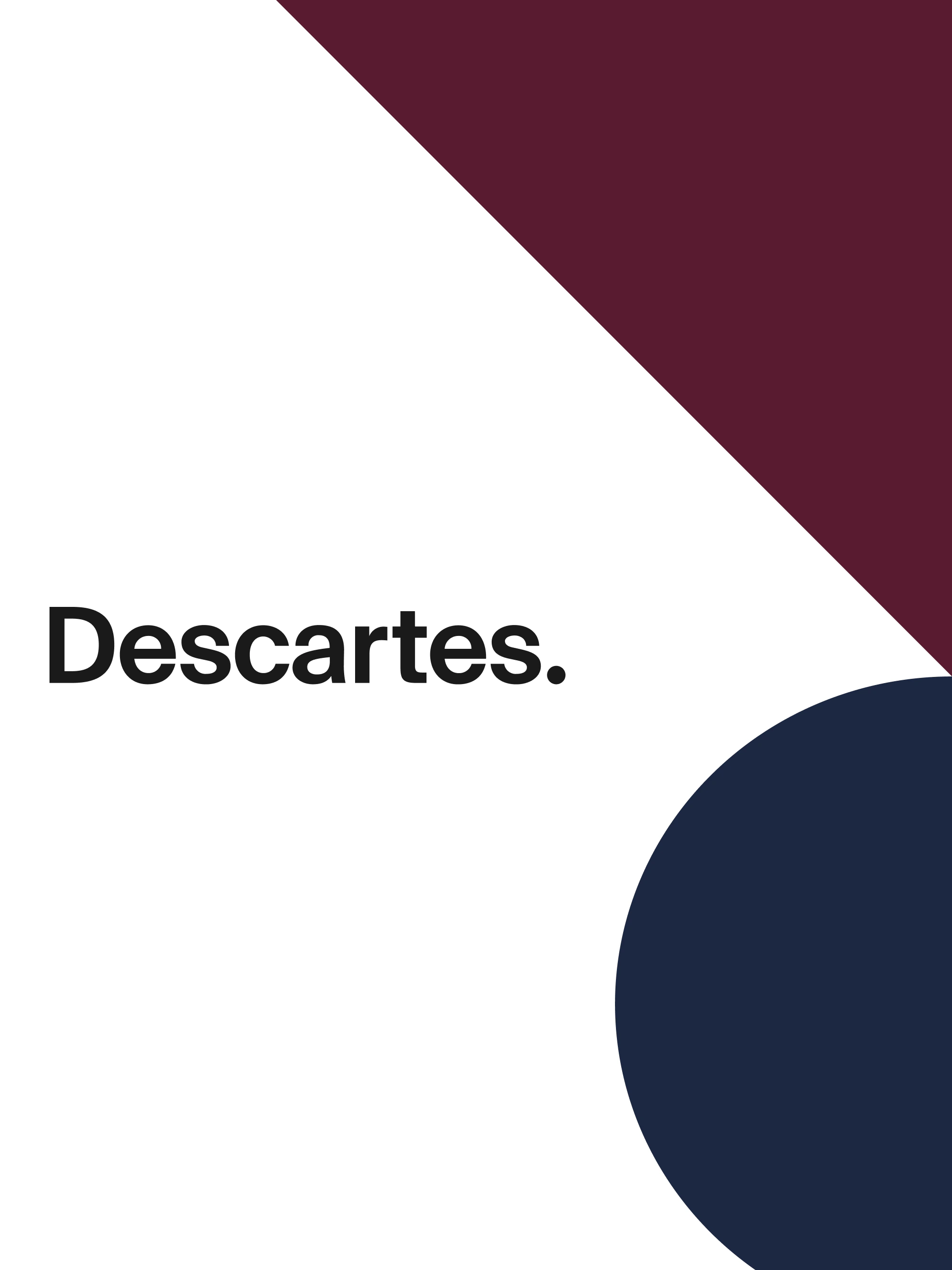 Descartes marketing homepage hero with product storytelling
