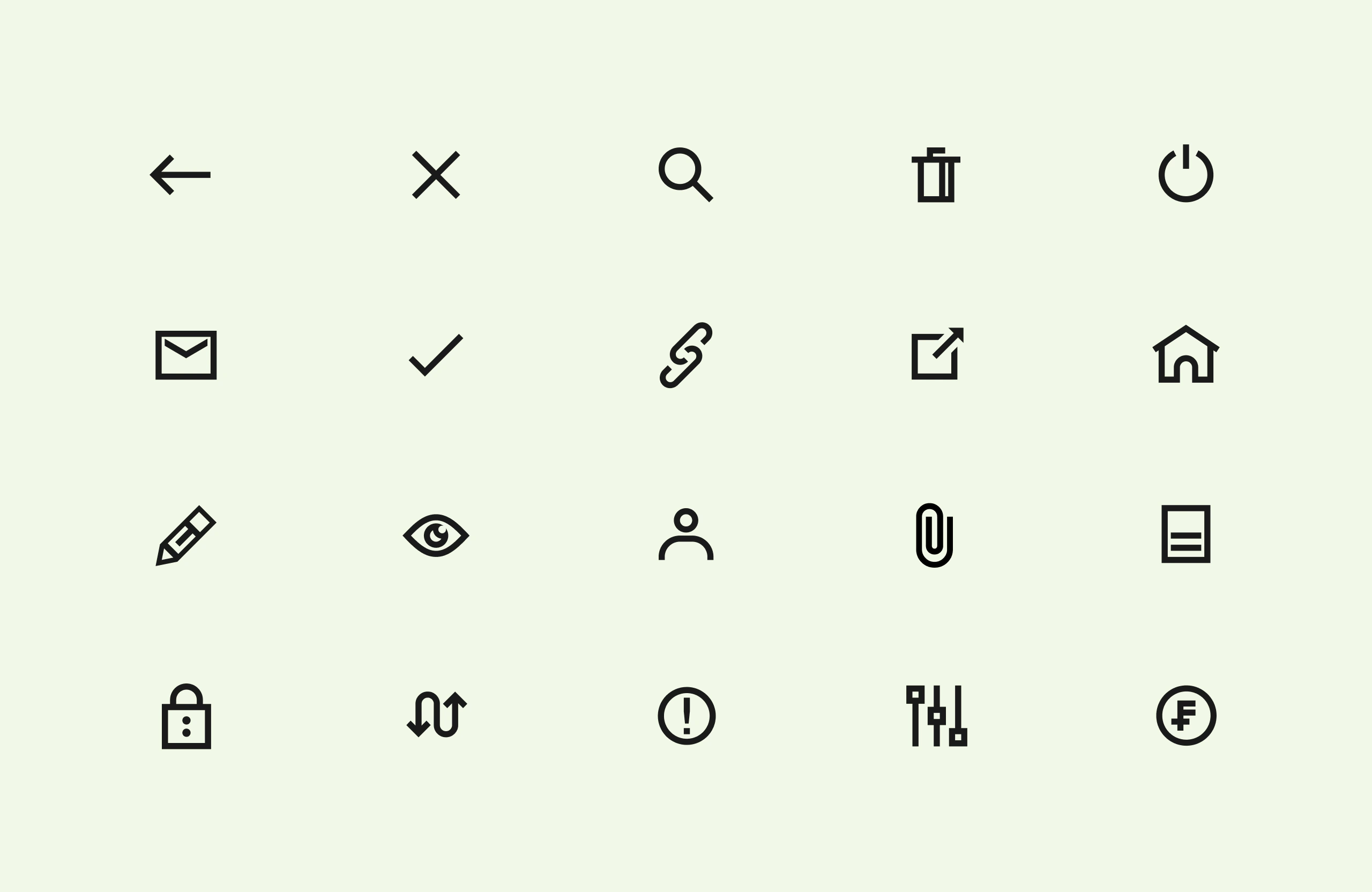 Descartes product icon set on a dark grid
