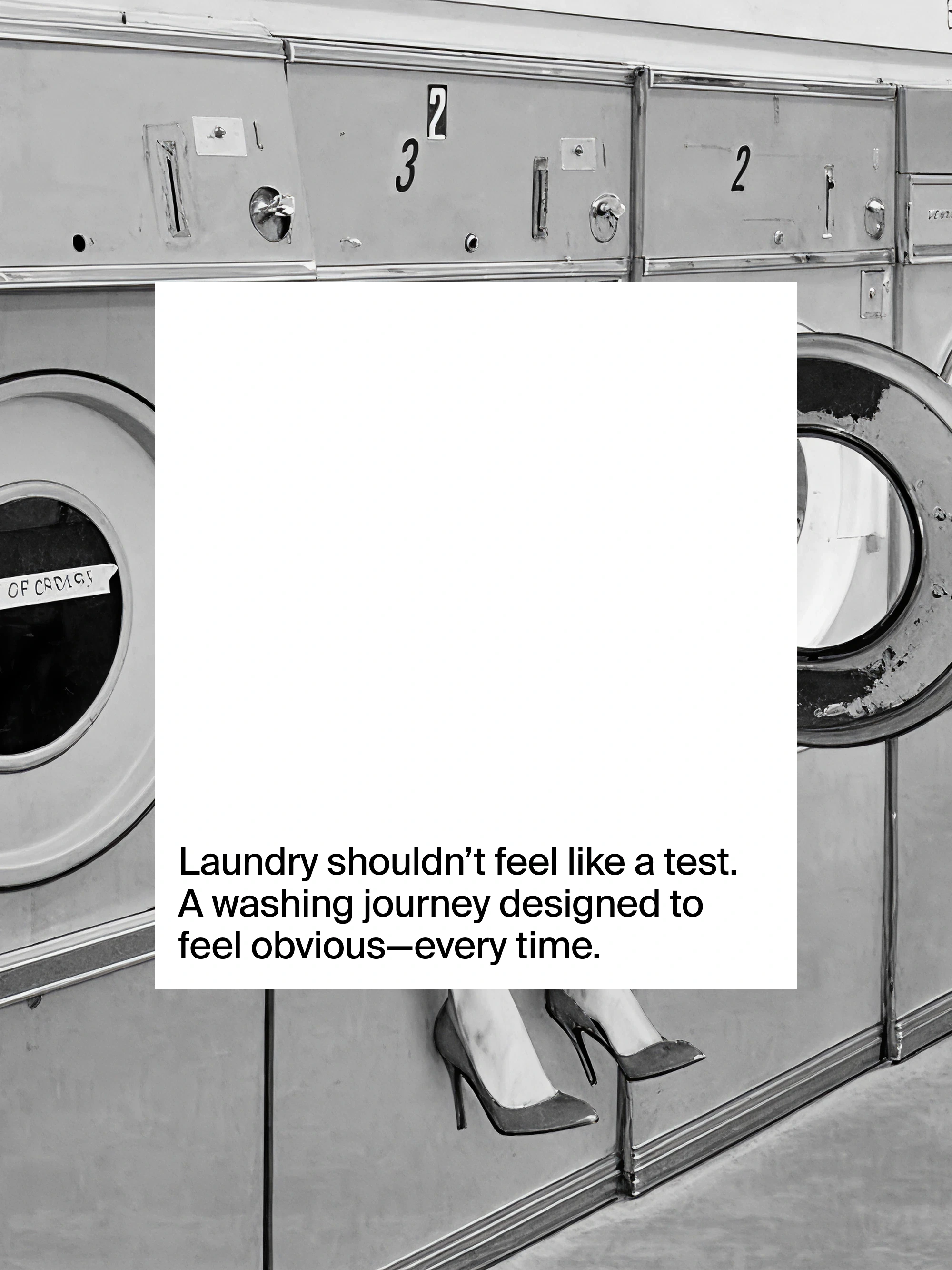 Laundry OS — primary flow and load setup, one beat at a time